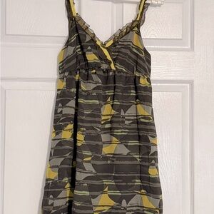Anthropology Hero&Leander Yellow and grey Women's Dress